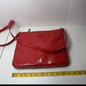 kate spade Red Perforated Patent Crossbody